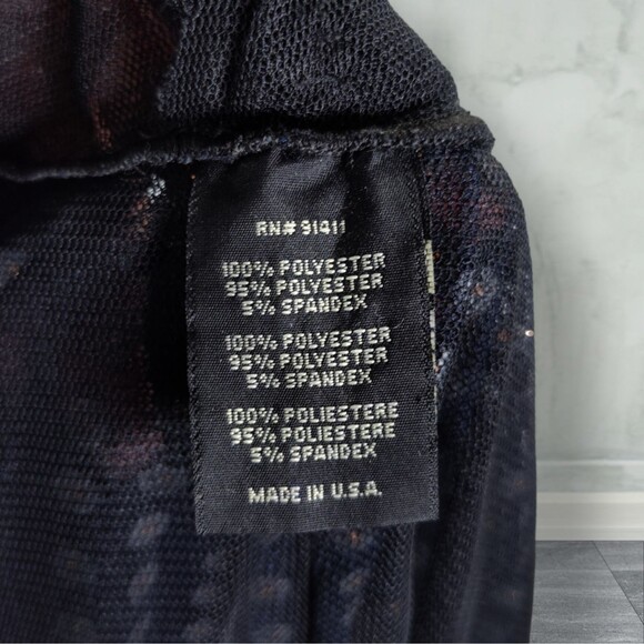 RN Convertible Dark Fairy Sheer Party Dress Size S Layered Glitter Tulle Mesh - Picture 15 of 16